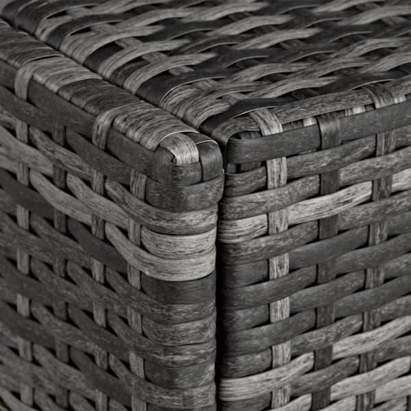 Polyrattan solseng - grå/lysegrå