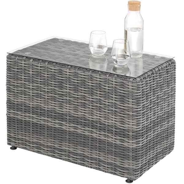 Polyrattan loungesæt med aluminiumstel San Domino - lysegrå/mørkegrå