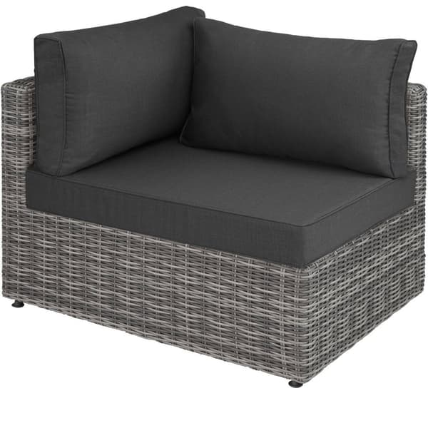 Polyrattan loungesæt med aluminiumstel San Domino - lysegrå/mørkegrå