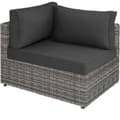 Miniatyrbillede 8 af 11: Polyrattan loungesæt med aluminiumstel San Domino - lysegrå/mørkegrå