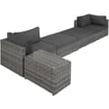Miniatyrbillede 9 af 11: Polyrattan loungesæt med aluminiumstel San Domino - lysegrå/mørkegrå