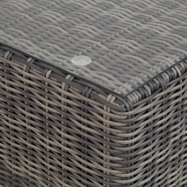 Polyrattan loungesæt med aluminiumstel San Domino - lysegrå/mørkegrå