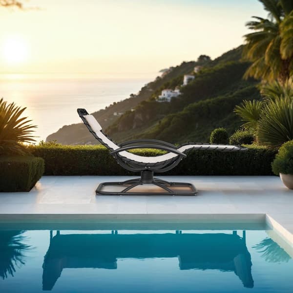 Solstol Toulon med ergonomisk design och gungfunktion - beige