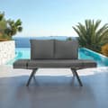 Miniatyrbillede 3 af 11: Havesofa polyrattan Sintra, justerbare armlæn, 2 i 1 - grå