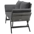 Miniatyrbillede 7 af 11: Havesofa polyrattan Sintra, justerbare armlæn, 2 i 1 - grå