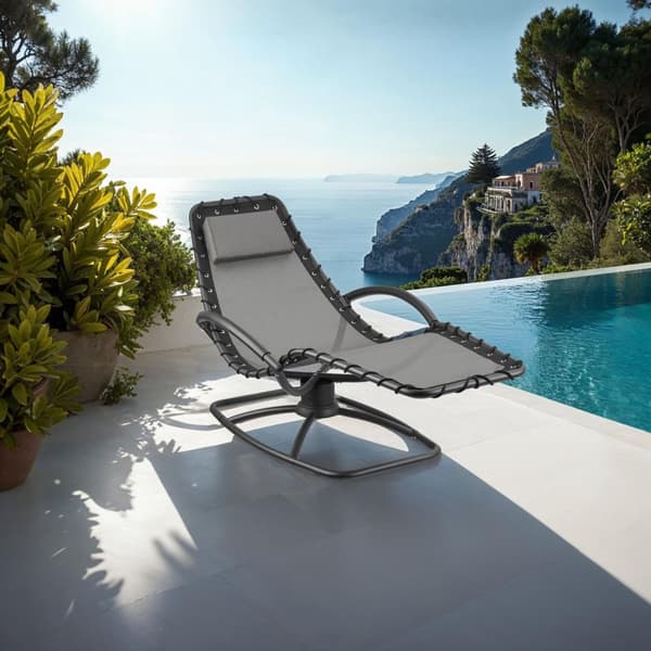 Havestol Toulon, ergonomisk, svingefunktion - grå