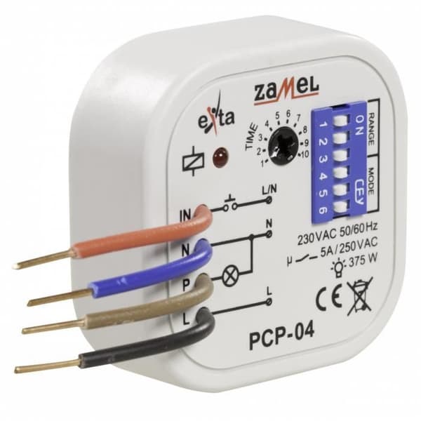 Multifunktionsrelä - Zamel - PCP-04 - 230V - Tidsfördröjning - 8 driftslägen