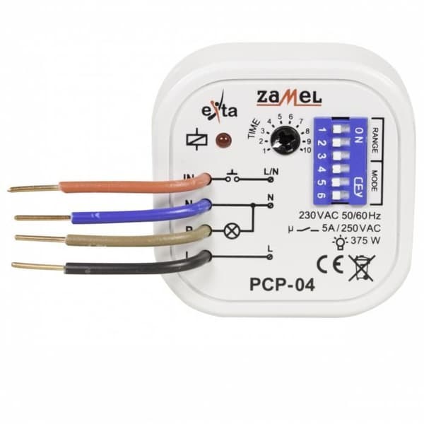 Multifunktionsrelä - Zamel - PCP-04 - 230V - Tidsfördröjning - 8 driftslägen