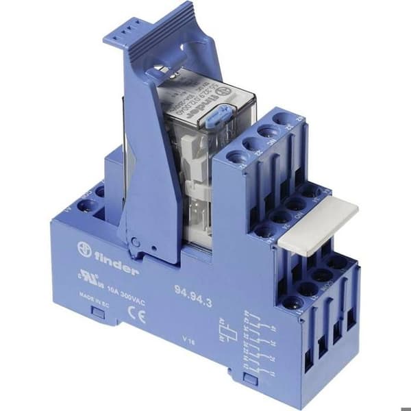 Finder 59.34.9.012.0050 Relämodul Märkspänning: 12 V/DC Omkopplingsström (max.): 7 A 4 växlar (RT) 1