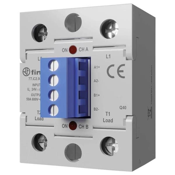 Finder halvledarrelä 77E290248671 50 A kontaktspänning (max): 660 V/AC Momentan omkoppling