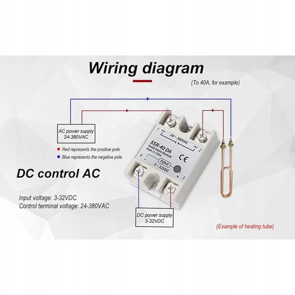 Solid State Relæ SSR-40 DA 40A 24-380VAC LED