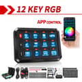 Miniatyrbillede 2 af 2: RGB Tænd/sluk-panel, 12-gangs APP-kontrol, multi-position installation,12 Gear APP Kontrol