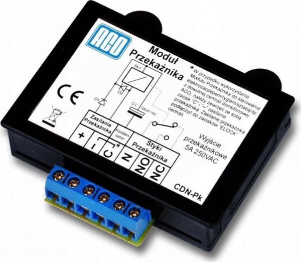 Relais elektronisk Aco - CDN-PK - Universellt relämodul, anslutning via jumper.