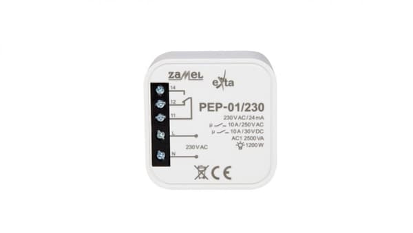 Elektromagnetiskt relä i låda 230VAC 10A PEP-01/230 EXT10000256