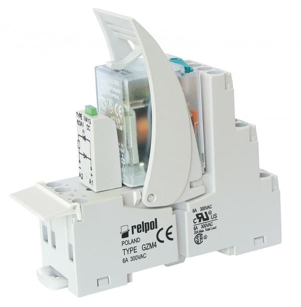Industrirelæ R4N-2014-23-5230-WT 4P kontakter, maks. belastning 6A/230VAC, spole 230VAC, WT