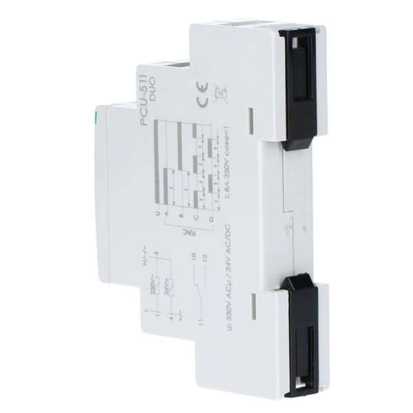 Tidrelä 230V AC / 24 V AC/DC universellt tidsområde 0,1s÷24h Un=24 och 230V~ Io<10A montering på TH-35 skena