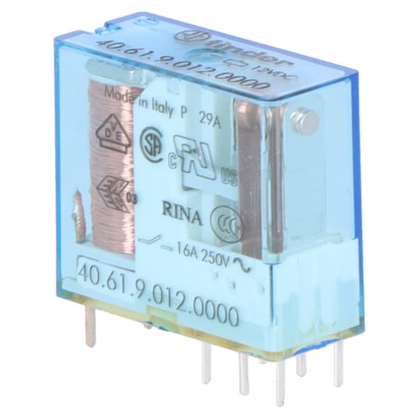 Relæ 1P 16A 12V DC