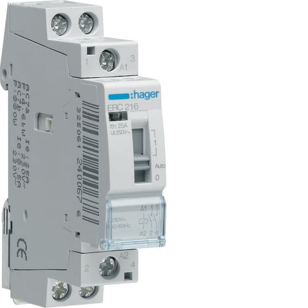 Asennusrele 2NO 16A 230V AC