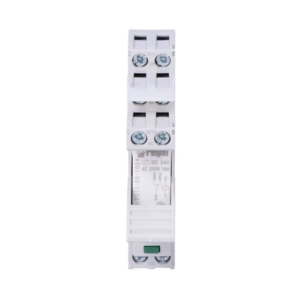 Interfacerelæ PI85-024DC-M41G-MS-2011, kontakter: 1P, strømforsyning: 24VDC, belastningsstrøm: 16A, bredde: 15,5 mm
