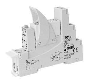 Interfacerelæ PI85-024DC-M41G-MS-2011, kontakter: 1P, strømforsyning: 24VDC, belastningsstrøm: 16A, bredde: 15,5 mm