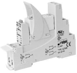 Gränssnittsrelä PI85-024DC-M41G-TS-2011, kontakter 1P, strömförsörjning 24VDC lastström 16A bredd 15,5mm