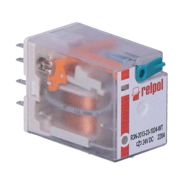Teollisuusrele R3N-2013-23-1024-WT 3-napaiset koskettimet, maks. kuorma 10A/230VAC, kela 24VDC, WT