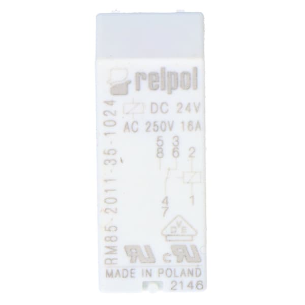 Miniaturrelæ RM85-2011-35-1024 elektromagnetisk til printkort og stikkontakt, afstand 3,5 mm, højde 15,7 mm