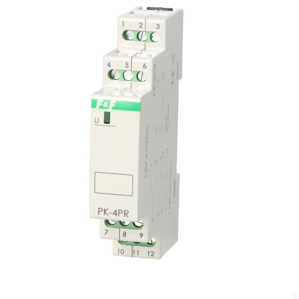 Elektromagnetisk relæ PK-4PR 12V 12V AC/DC kontakt: 2P I=2x8A 2R I=2x8A 1 modul