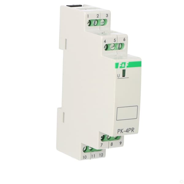 Elektromagnetisk relæ PK-4PR 12V 12V AC/DC kontakt: 2P I=2x8A 2R I=2x8A 1 modul
