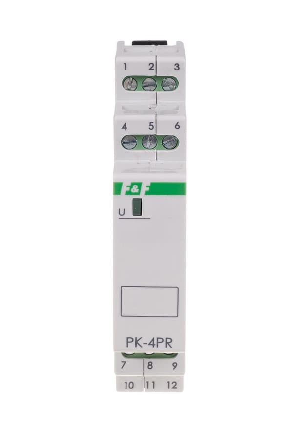 Elektromagnetisk relæ PK-4PR 12V 12V AC/DC kontakt: 2P I=2x8A 2R I=2x8A 1 modul