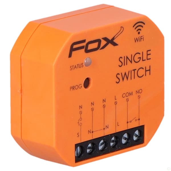 Enkelt Wi-Fi-relæ 230V FOX SWITCH