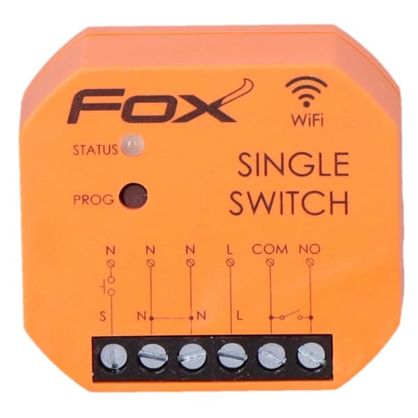 Enkelt Wi-Fi-relæ 230V FOX SWITCH