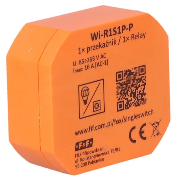 Enkelt Wi-Fi-relæ 230V FOX SWITCH