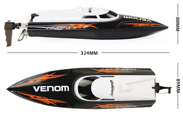 UDI Venom RC Båt - Black 2.4G