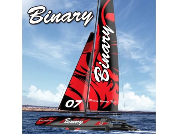 Binary V2 RTR Mini Catamaran 2.4G RTR fjernstyret sejlbåd