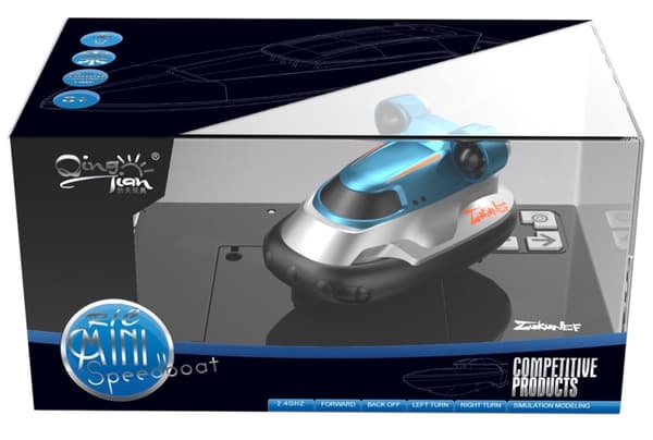 2.4G Mini Hovercraft - Radiostyret svævefly/båd, 1:16, Blå