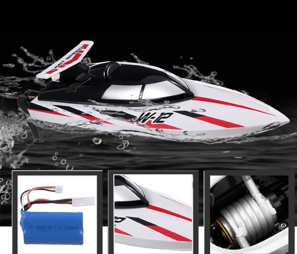Fjernstyret båd med RC WLtoys WL912A fjernbetjening