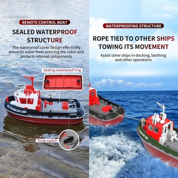 Tug Boat - Radiostyrt mini Slepebåt 686 - Grønn
