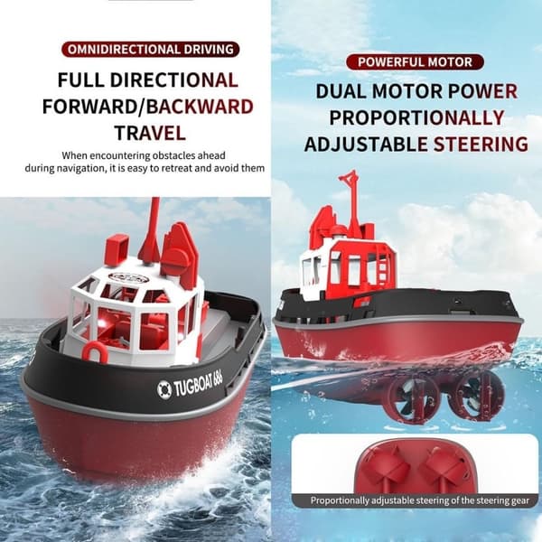 Tug Boat - Radiostyrt mini Slepebåt 686 - Grønn