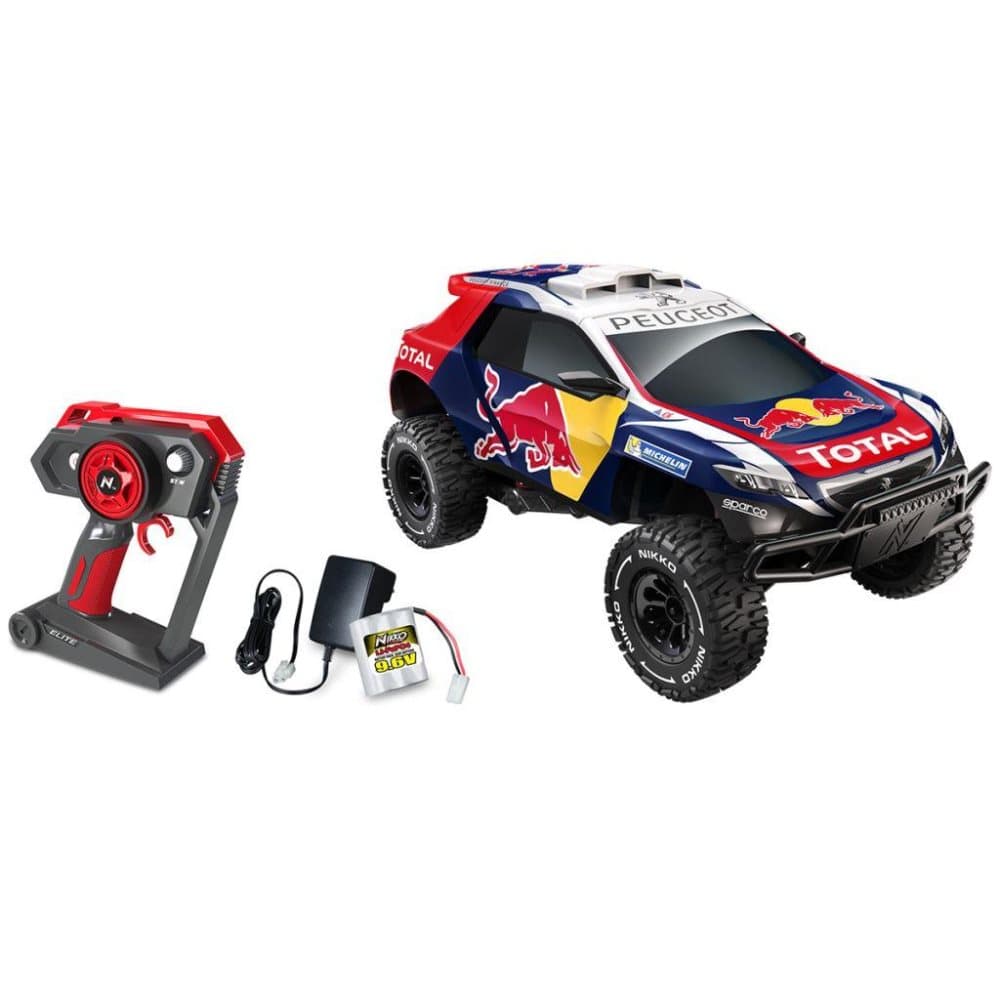 Nikko fjernstyret legetøjsbil Evo Redbull Peugeot 1:14 94496