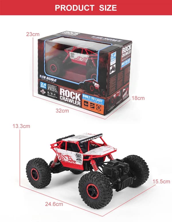 HB Rock Crawler 1:18 Red - RTR