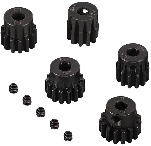 5 delar 11T 12T 13T 14T 15T M1 kedjehjul 5mm Axelväxelmodul Pinion för motor 1: 8 1/8 RC - Tillbehör till Fjärrstyrda Leksaker