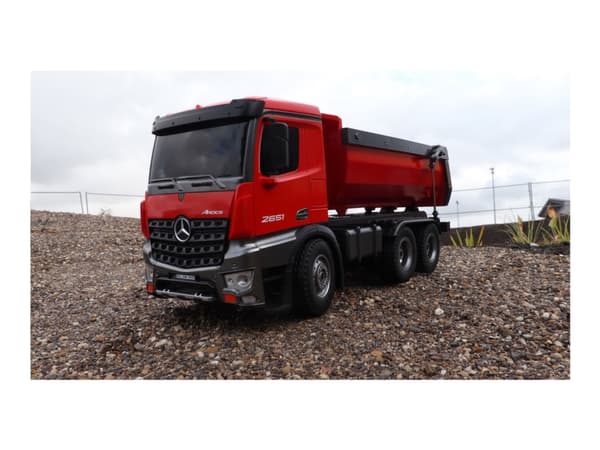 AMEWI - Mercedes-Benz Arocs 6X4 Electric Model Truck 2.4GHz RTR - RC - rød