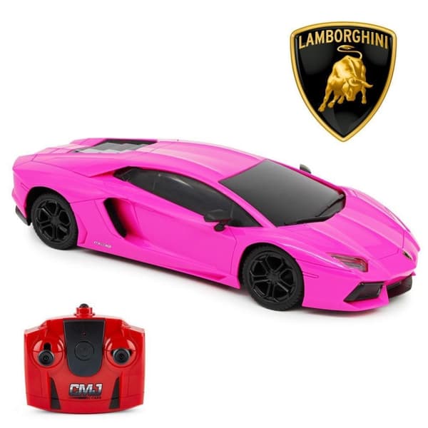 Lamborghini Aventador Radio Controlled Car Pink/Black 20 x 9.5cm