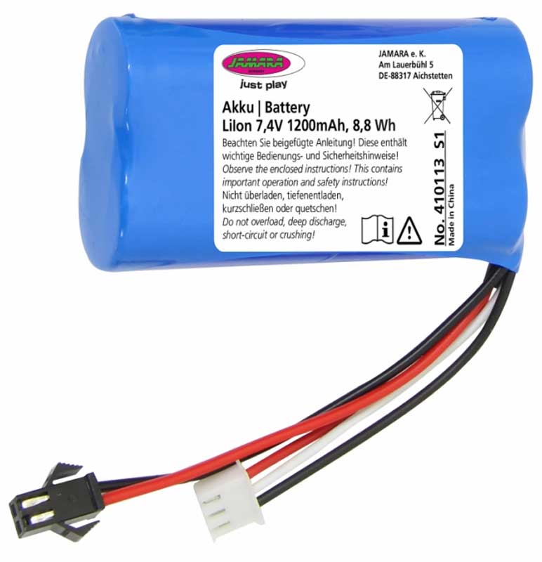 Extra Batteri Li-Ion 7,4 Volt, 1200 mAh till J-Rock Crawler Monstertruck Jamara