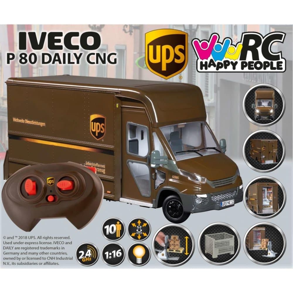 Ups Fjernstyrt Lekebil Iveco P80 Daily Cng 1 16 Cdon