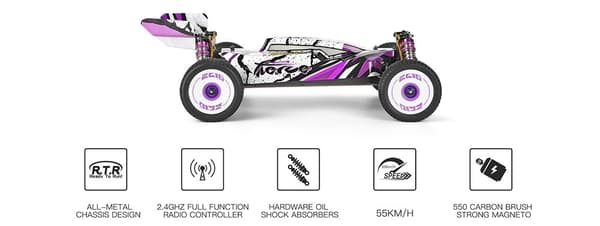 WLtoys Buggy 124019 Fierce 1/12 4WD - Komplet