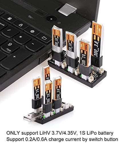 1-delt 3.8V/4.35V 6 kanaler 1S små små whoop klinger Inductrix Micro JST - Tilbehør til fjernstyret legetøj LiPo batterioplader USB