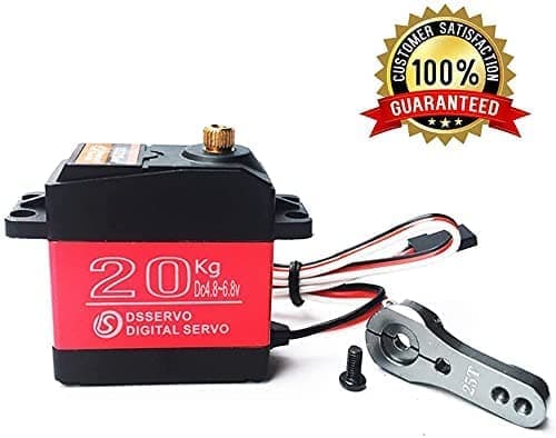 Dsservo 20kg RC DS3120mg aluminium shell vandtæt servo digital servo til styrevogn RC (vinkel 180) - tilbehør til fjernbetjening legetøj servo
