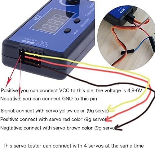 HJ Digital Servotee Trainer ESC Consistency Tester 3 tilaa Synkronoitu lähdön ohjaus 4 servoa Lisävarusteet kaukosäätimeen Lelut Nopeudensäädin